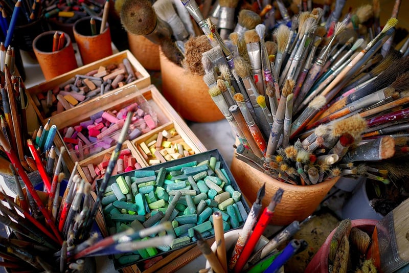 Recycled material paintings